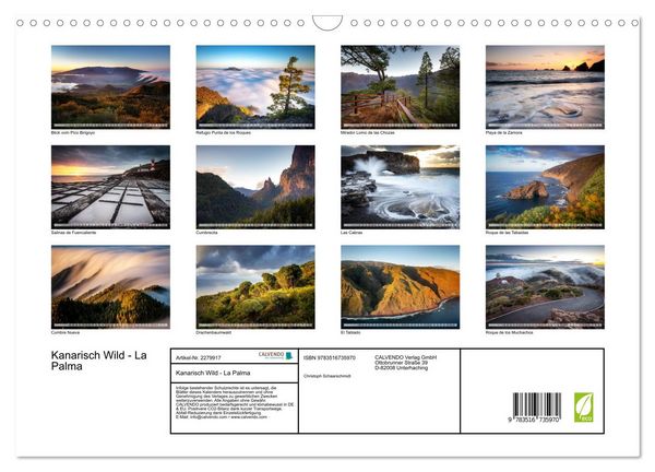Produktbild: Kanarisch Wild - La Palma (Wandkalender 2026 DIN A3 quer), CALVENDO Monatskalender