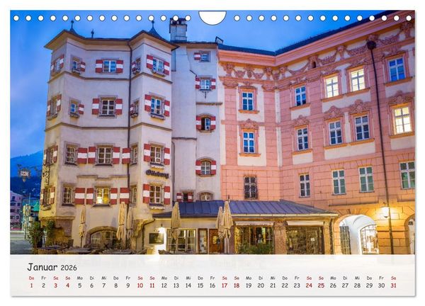 Produktbild: Innsbruck - Die sch&ouml;ne Hauptstadt Tirols (Wandkalender 2026 DIN A4 quer), CALVENDO Monatskalender