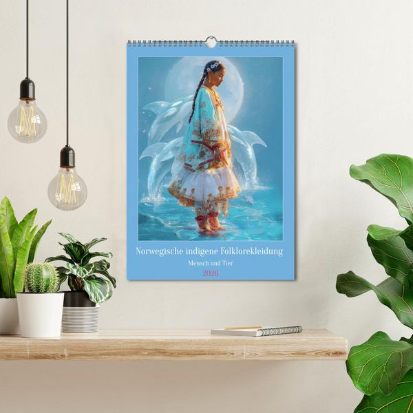 Produktbild: Norwegische indigene Folklorekleidung - Mensch und Tier (Wandkalender 2026 DIN A3 hoch), CALVENDO Monatskalender