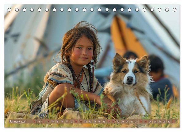 Produktbild: Native American Soul (Desk Calendar 2026 DIN A5 landscape), CALVENDO 12 Month DeskCalendar