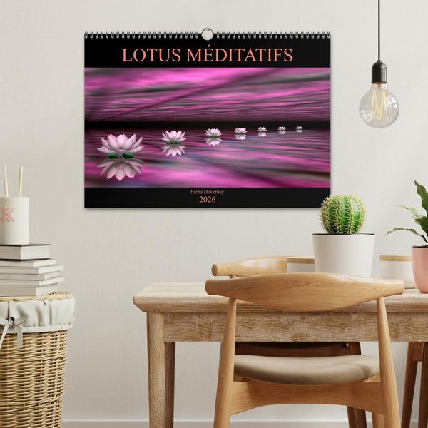 Produktbild: LOTUS M&Eacute;DITATIFS (Calendrier mural 2026 DIN A3 vertical), CALVENDO calendrier mensuel