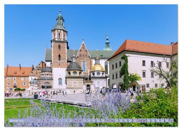 Produktbild: Polen. Von Krakau bis Danzig: Bilder voller Atmosph&auml;re (Wandkalender 2026 DIN A3 quer), CALVENDO Monatskalender