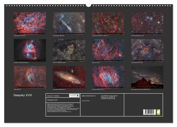 Produktbild: Deepsky XVIII (Wandkalender 2026 DIN A2 quer), CALVENDO Monatskalender