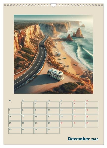 Produktbild: Traumreisen im Wohnmobil (Wandkalender 2026 DIN A3 hoch), CALVENDO Monatskalender