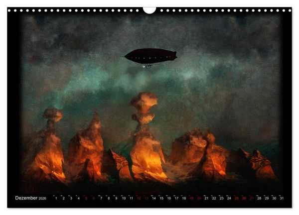 Produktbild: Luftschiffe &uuml;ber fremden Landschaften (Wandkalender 2026 DIN A3 quer), CALVENDO Monatskalender