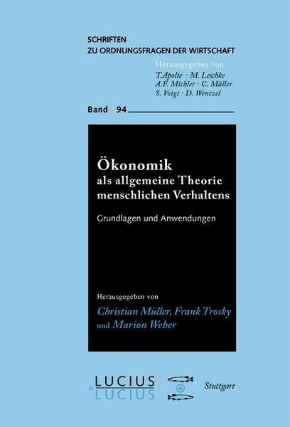 Produktbild: &Ouml;konomik als allgemeine Theorie menschlichen Verhaltens