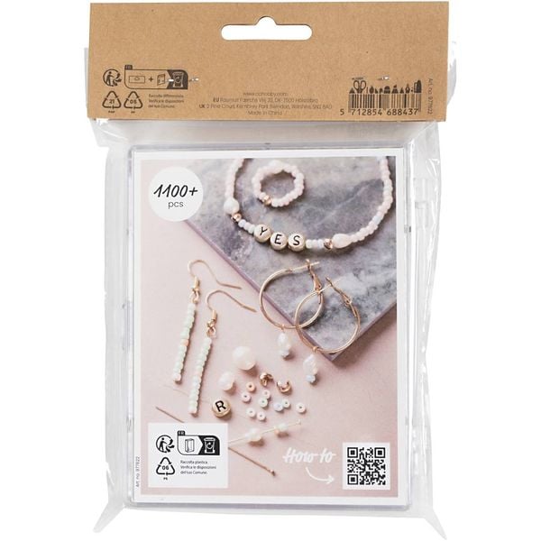 Produktbild: Creativ Company DIY Sets Beads Kreativ Mix Schmuck, sanfte, dezente Farben, S&uuml;&szlig;wasserperlen, Kreativ Box