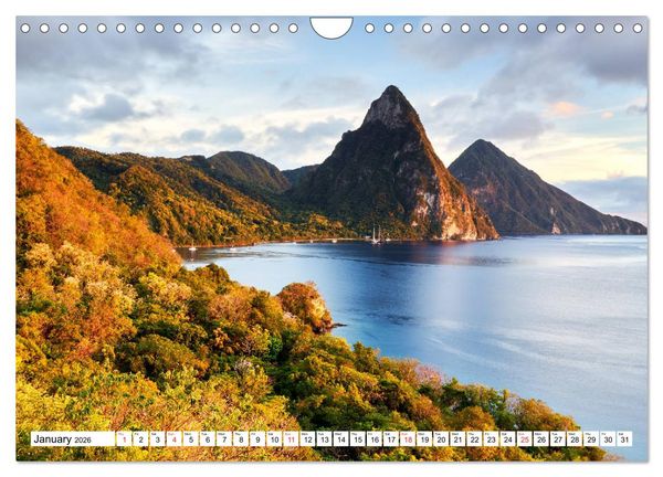 Produktbild: The Caribbean - St. Lucia, The Grenadines and Grenada (Wall Calendar 2026 DIN A4 landscape), CALVENDO 12 Month Wall Calendar