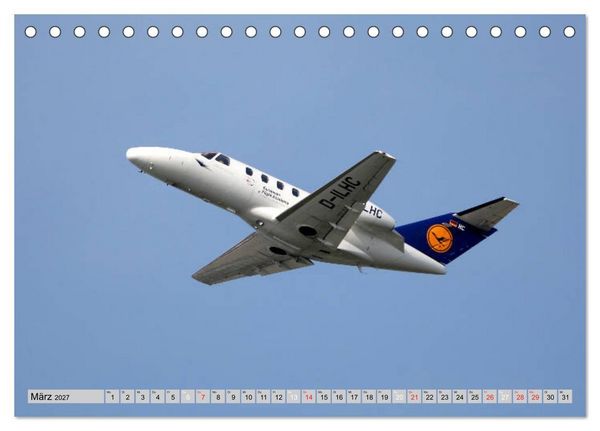 Produktbild: Flugzeuge - Starts und Landeanfl&uuml;ge (Tischkalender 2027 DIN A5 quer), CALVENDO Monatskalender