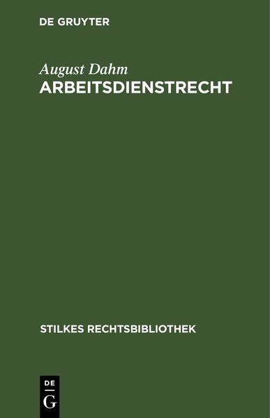 Produktbild: Arbeitsdienstrecht