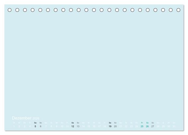 Produktbild: Bastelkalender - hell Blau (Tischkalender 2026 DIN A5 quer), CALVENDO Monatskalender