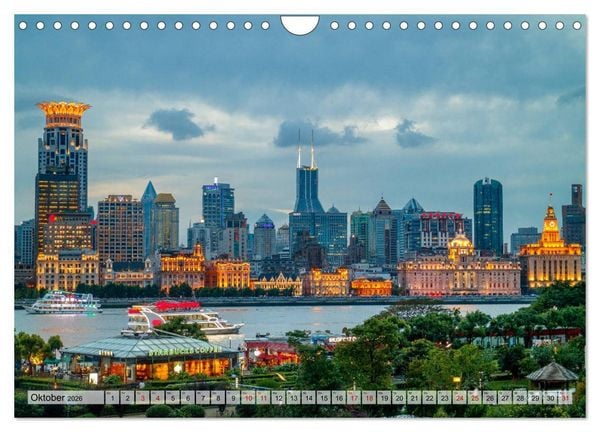 Produktbild: Metropolen Chinas - Peking, Shanghai, Hongkong (Wandkalender 2026 DIN A4 quer), CALVENDO Monatskalender