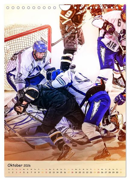 Produktbild: Eishockey Leidenschaft (Wandkalender 2026 DIN A4 hoch), CALVENDO Monatskalender