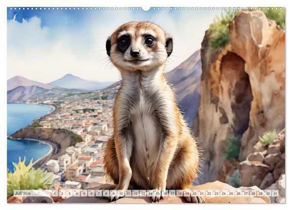 Produktbild: Erdm&auml;nnchen in Italien (Wandkalender 2026 DIN A2 quer), CALVENDO Monatskalender