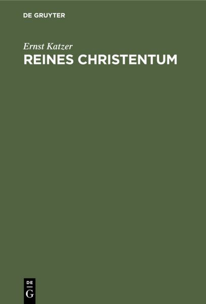 Produktbild: Reines Christentum