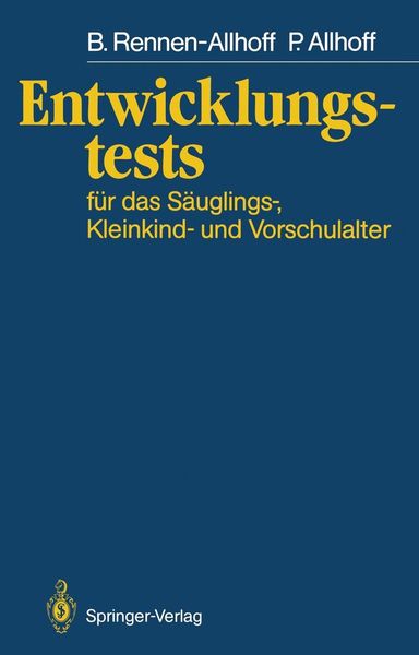 Produktbild: Entwicklungstests f&uuml;r das S&auml;uglings-, Kleinkind- und Vorschulalter