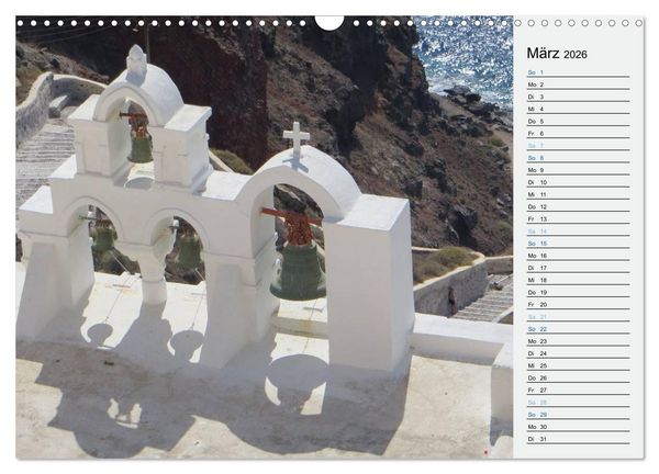 Produktbild: SANTORINI - Idyll auf dem Vulkan (Wandkalender 2026 DIN A3 quer), CALVENDO Monatskalender