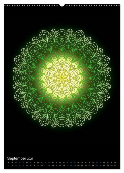 Produktbild: Mandala-Kalender 2027 (Wandkalender 2027 DIN A2 hoch), CALVENDO Monatskalender