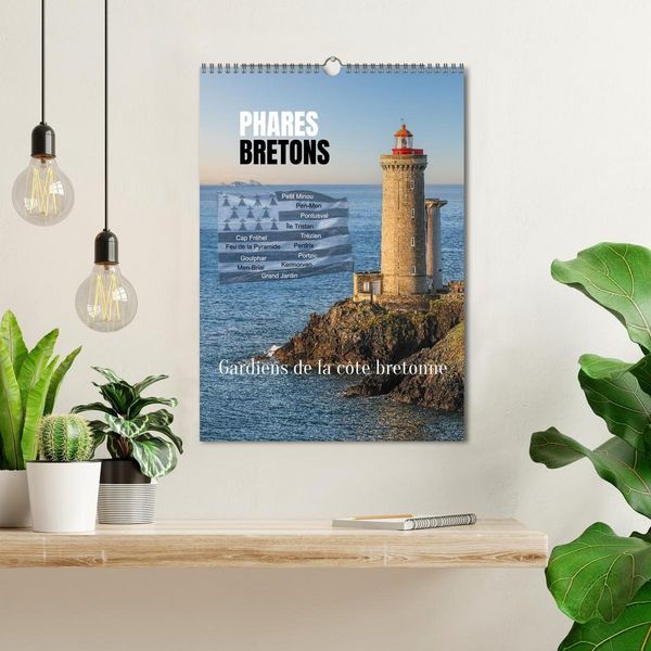 Produktbild: Phares Bretons Gardiens de la c&ocirc;te bretonne (Calendrier mural 2026 DIN A3 horizontal), CALVENDO calendrier mensuel
