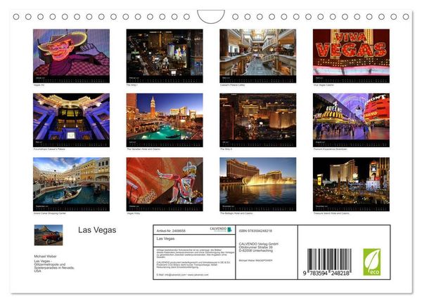 Produktbild: Las Vegas (Wandkalender 2027 DIN A4 quer), CALVENDO Monatskalender