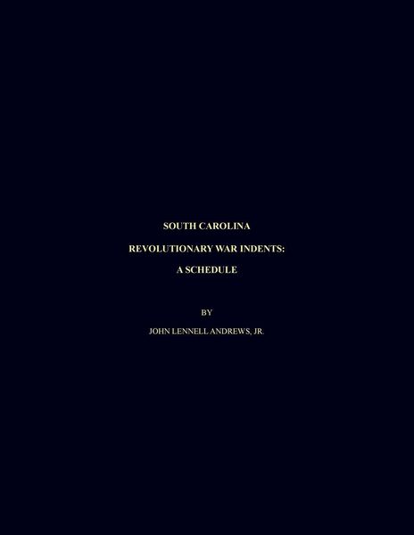 Produktbild: South Carolina Revolutionary War Indents