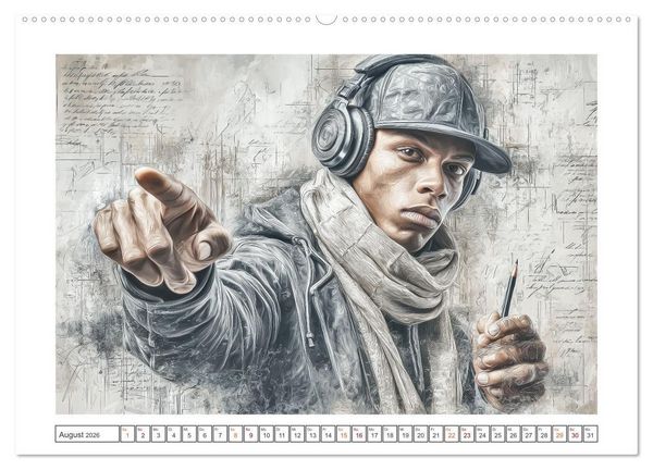 Produktbild: Herzschlag in Noten (hochwertiger Premium Wandkalender 2026 DIN A2 quer), Kunstdruck in Hochglanz