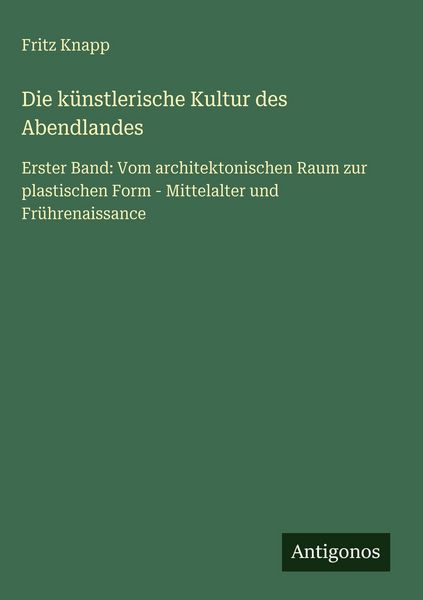Produktbild: Die k&uuml;nstlerische Kultur des Abendlandes