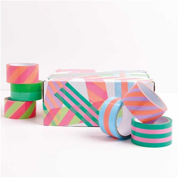 Produktbild: Paketklebeband Pistazie / Neonpink, 5 cm x 32 m