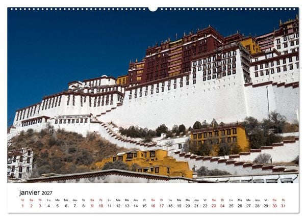 Produktbild: Monast&egrave;res et paysages du Tibet (Calendrier mural 2027 DIN A2 vertical) calendrier de bureau