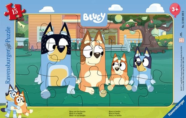 Produktbild: Kinderpuzzle 15 Teile - Bluey und ihre Familie