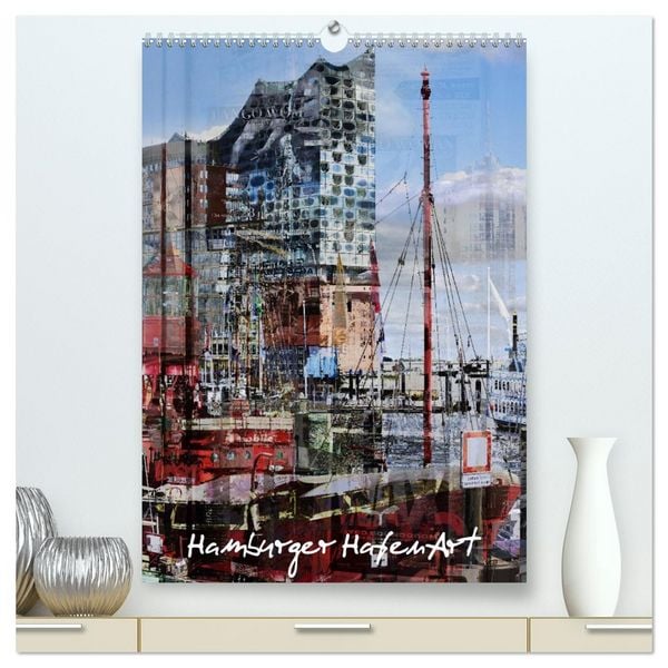 Produktbild: Hamburger HafenArt (hochwertiger Premium Wandkalender 2026 DIN A2 hoch), Kunstdruck in Hochglanz