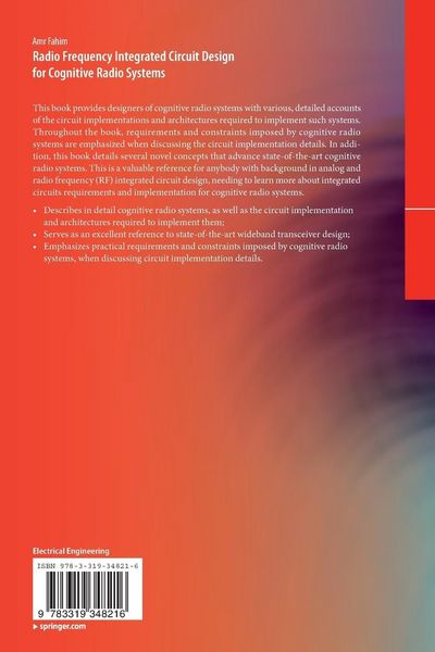 Produktbild: Radio Frequency Integrated Circuit Design for Cognitive Radio Systems