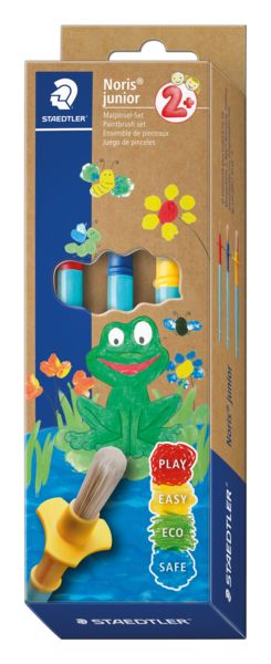 Produktbild: STAEDTLER Kinder-Pinselset Noris junior 989 40, Set mit 3 Pinseln: S, M und L