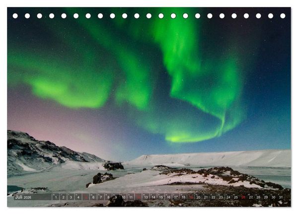 Produktbild: Nordlichter Europas (Tischkalender 2026 DIN A5 quer), CALVENDO Monatskalender