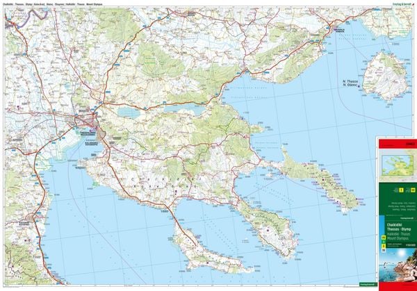Produktbild: Freytag & berndt Stra&szlig;enkarte Chalkidiki - Thassos - Olymp 1:150.000