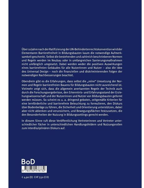 Produktbild: Elementare Barrierefreiheit in Bildungsbauten - Ein Aufruf zum interdisziplin&auml;ren Diskurs im Rahmen der Entwicklung inklusiver Bildungssysteme