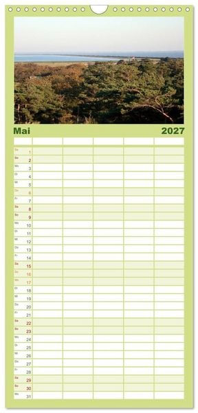 Produktbild: Familienplaner 2027 - Die Insel R&ouml;m&ouml; mit 5 Spalten (Wandkalender, 21 x 45 cm) CALVENDO