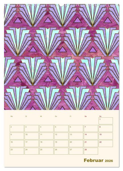 Produktbild: Art Deco Planer (Wandkalender 2026 DIN A2 hoch), CALVENDO Monatskalender