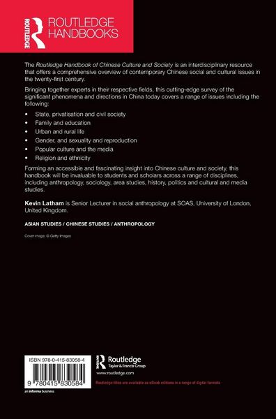 Produktbild: Routledge Handbook of Chinese Culture and Society