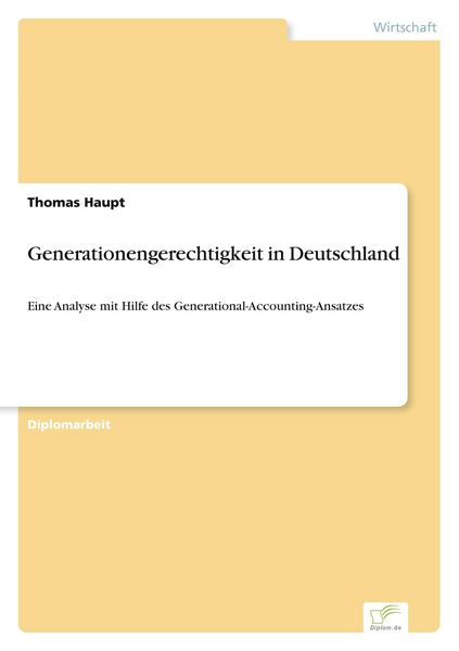 Produktbild: Generationengerechtigkeit in Deutschland