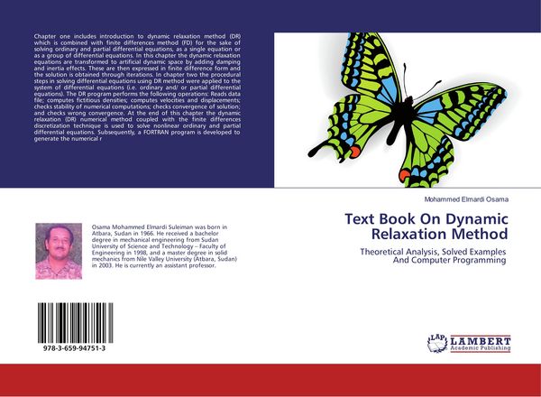 Produktbild: Text Book On Dynamic Relaxation Method
