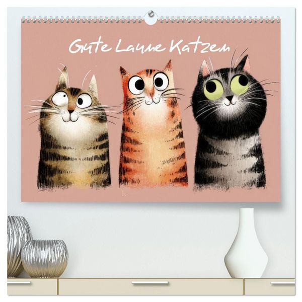 Produktbild: Gute Laune Katzen (hochwertiger Premium Wandkalender 2027 DIN A2 quer), Kunstdruck in Hochglanz
