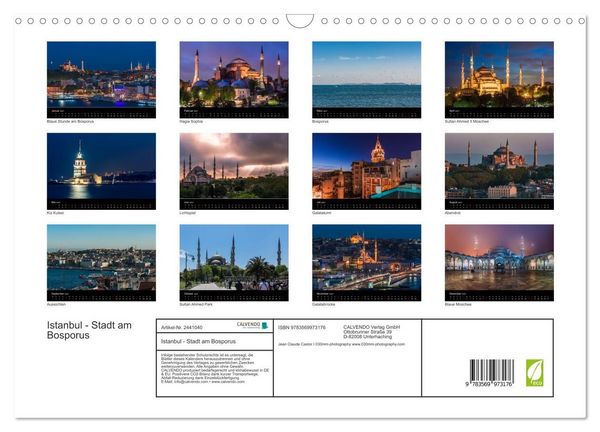 Produktbild: Istanbul - Stadt am Bosporus (Wandkalender 2027 DIN A3 quer), CALVENDO Monatskalender