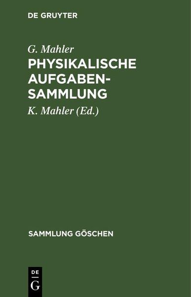 Produktbild: Physikalische Aufgabensammlung