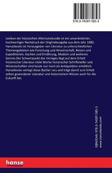 Produktbild: Lexikon der klassischen Altertumskunde