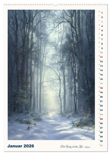Produktbild: Wege der Fantasie (Wandkalender 2026 DIN A2 hoch), CALVENDO Monatskalender