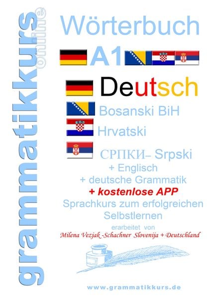 Produktbild: W&ouml;rterbuch Deutsch-Englisch-Kroatisch-Bosnisch-Serbisch Niveau A1