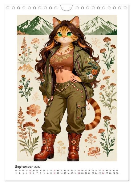Produktbild: Fashion Cats - Weil Stil keine Grenzen kennt (Wandkalender 2027 DIN A4 hoch), CALVENDO Monatskalender