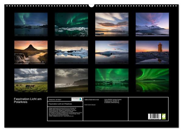 Produktbild: Faszination Licht am Polarkreis (Wandkalender 2026 DIN A2 quer), CALVENDO Monatskalender