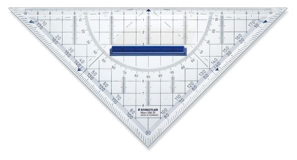 Produktbild: STAEDTLER Geometriedreieck Mars 568 L&auml;nge 22 cm mit abnehmbarem Griff